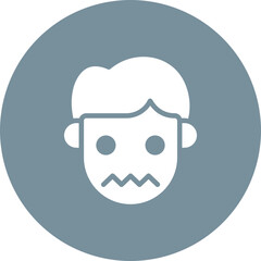 Obraz premium Nervous icon vector image. Can be used for Human Emotions.