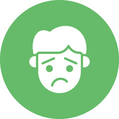 Regretful icon vector image. Can be used for Human Emotions.