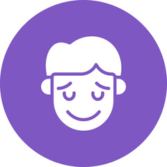 Obraz premium Relieved icon vector image. Can be used for Human Emotions.