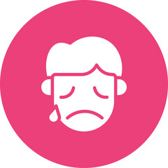 Sad icon vector image. Can be used for Human Emotions.