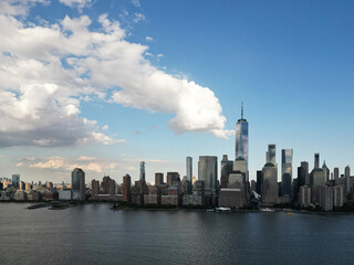 NYC. New York City. Manhattan downtown skyline skyscrapers. New York City skyline, cityscape of Manhattan in USA.