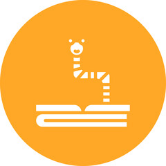 Fototapeta premium Bookworm icon vector image. Can be used for Urban Tribes.