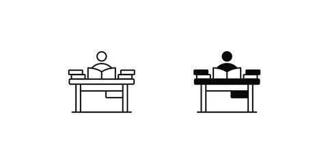 study set icon with white background vector stock illustration