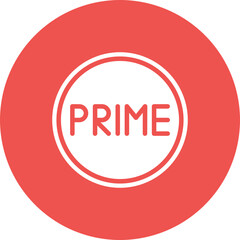 Prime icon vector image. Can be used for 3d Printing.