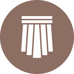 Skirt icon vector image. Can be used for 3d Printing.