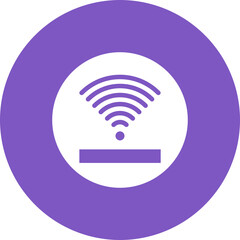 Wi Fi icon vector image. Can be used for 3d Printing.