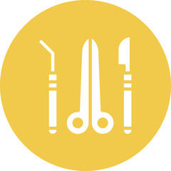 Surgical Instruments icon vector image. Can be used for Plastic and Cosmetic Surgery.