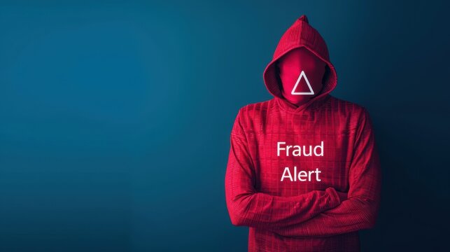 Fake company logo with Fraud Alert banner, Fraudulent Scheme, business scams and warning