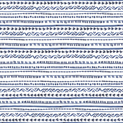 Seamless striped pattern in doodle style. Cute print drawn with markers. Handmade.