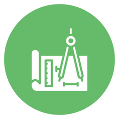 Technical Drawing icon vector image. Can be used for Engineer in Mechanics.