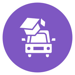 Driving School icon vector image. Can be used for Driving School.