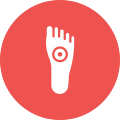 Foot Pain icon vector image. Can be used for Body Ache.