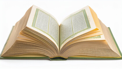Holy book opening isolated on white background.