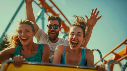 Happy_young_people_riding_a_roller