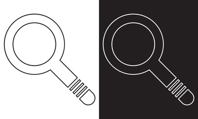 Lupe, Symbol, Linse, Icon, isolated on white and black background. EPS 10