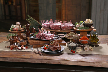 French Lamb Shoulder Rack Steak on a plate