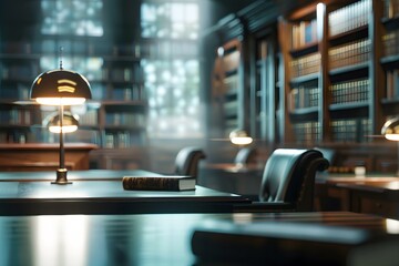 Blurred law office background