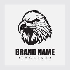 Obraz premium The eagle head logo is simple and attractive