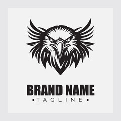 Obraz premium The eagle head logo is simple and attractive