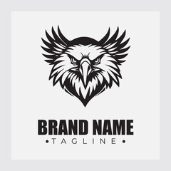 Obraz premium The eagle head logo is simple and attractive