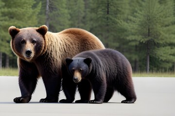 Obraz premium Bear: The Mighty and Resilient Forest Dweller