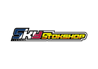 Sky stoke shop typography logo template