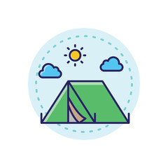 Tent vector icon