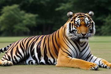 Fototapeta premium Bengal Tiger: The Majestic Predator of the Indian Subcontinent