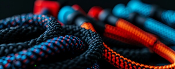 Obraz premium Evolution of fitness gadgets, from jump rope to smart trackers, health tech progress