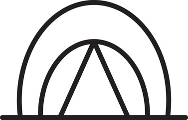 Tent Icon Line Art