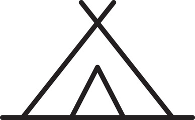 Tent Icon Line Art