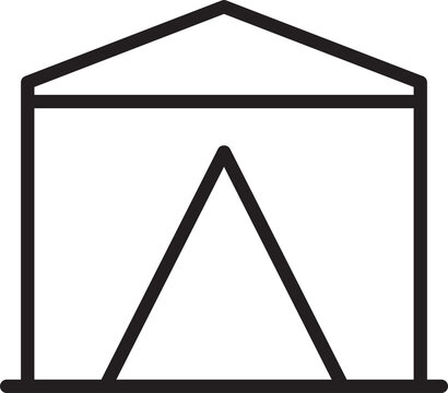 recommend clip art: Tent Icon Line Art