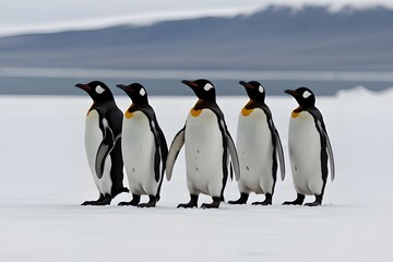 Fototapeta premium Birds: From Doves to Penguins, Diverse Avian Species