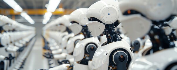 Fototapeta premium Humanrobot collaboration using advanced gadgets, inspiration, tech evolution