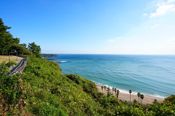 fine seaside walkway and sea view