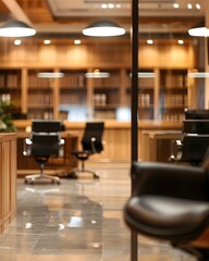 Blurred law office background