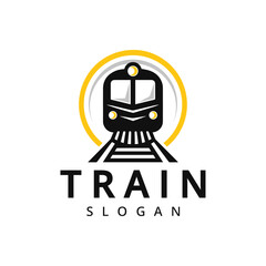 Simple vintage old locomotive train logo design template © Adiyatma