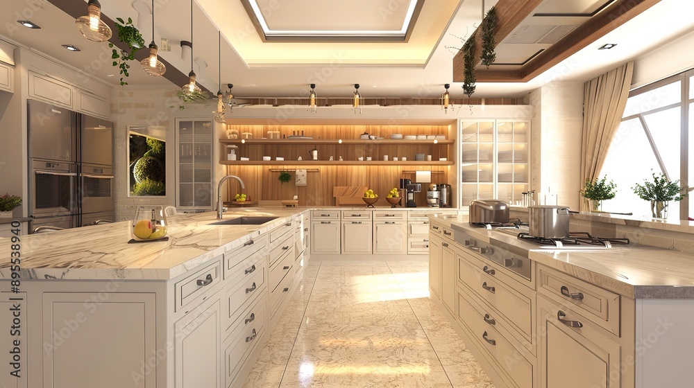 Wall mural top kitchen pantry marble counter top kitchen design interior close up showcase interior ideas templ