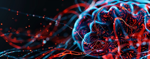 Abstract digital rendering of a creative mind, imagination, innovation