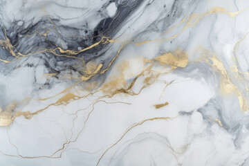 Processed collage of white and gold marble texture. Background for banner, backdrop or texture