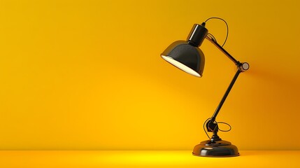Desk lamp set on yellow with the flashlight