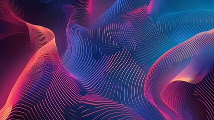 79. Abstract geometric design with intricate lines and colorful gradients