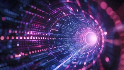 Obraz premium Digital Tunnel Data Visualitation