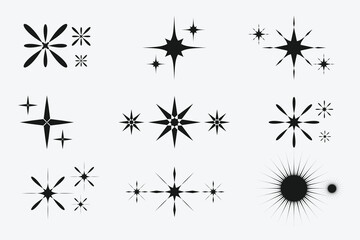 Flat sparkling star collection