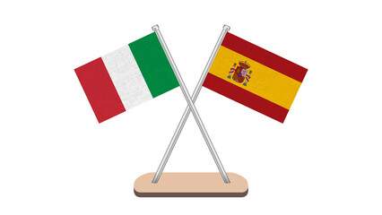 Spain Italy Flag