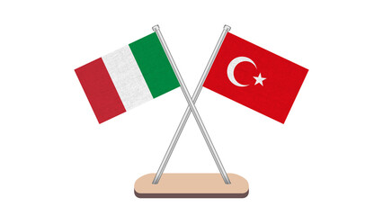Turkey Italy Flag