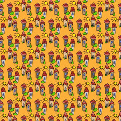 Colorful pattern for carpets, table cloths, textile and backgrounds,  patchwork, hodgepodge, jumble background with different patterns, Chateau