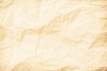 Crumpled brown paper texture background for design with copy space for text or image.