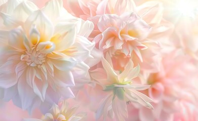 Obraz premium primer plano de flor. tonos rosas suaves