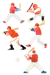 baseball player illustration